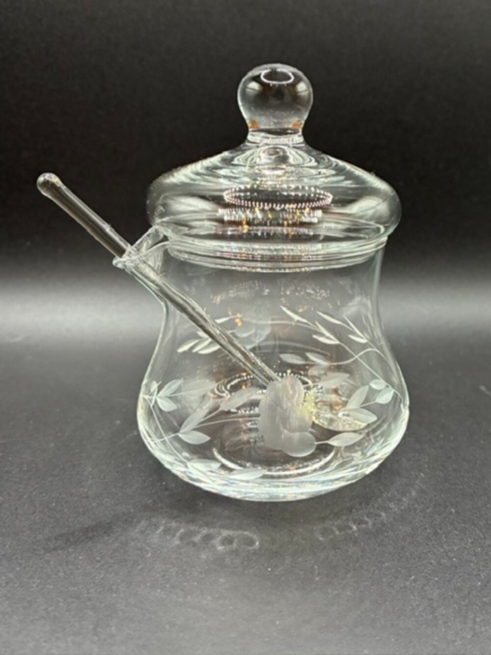 Princess House Jelly/Jam Jar with Lid & Spoon